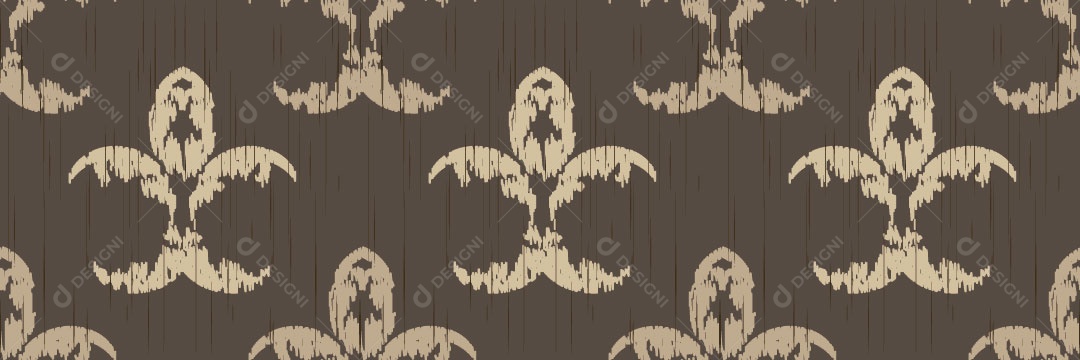 Padrão Tribal Tradicional Estilo Damasco Vetor EPS