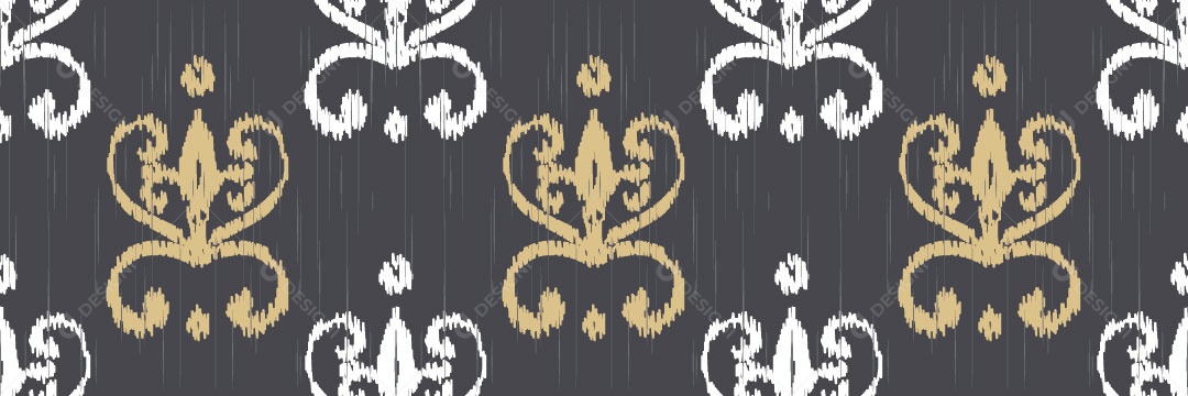 Padrão Tribal Tradicional Estilo Damasco Vetor EPS