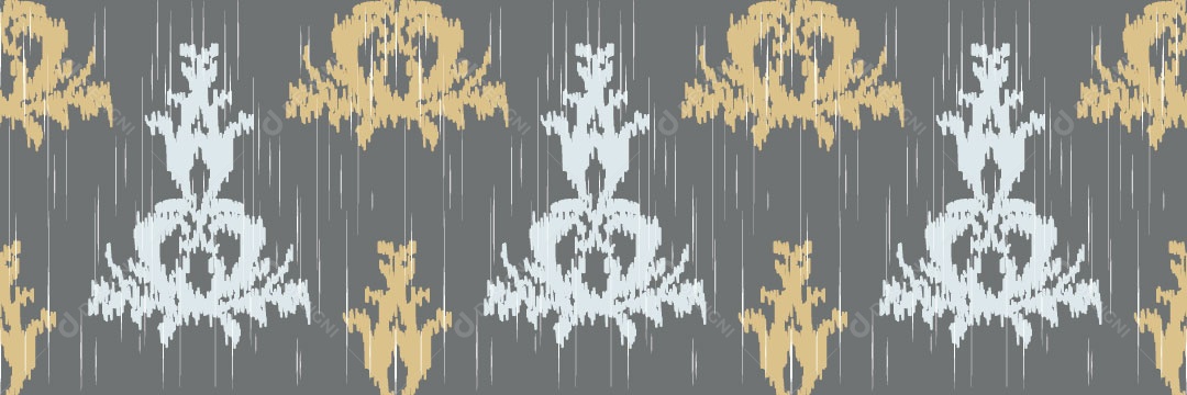 Padrão Tribal Tradicional Estilo Damasco Vetor EPS