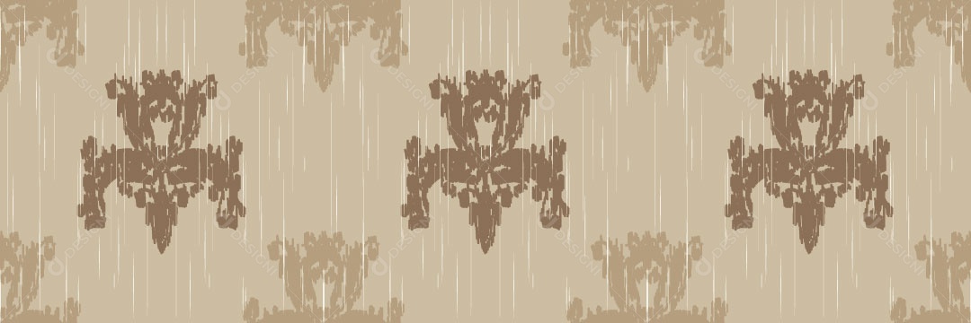 Padrão Tribal Tradicional Estilo Damasco Vetor EPS