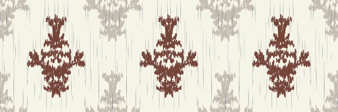 Padrão Tribal Tradicional Estilo Damasco Vetor EPS