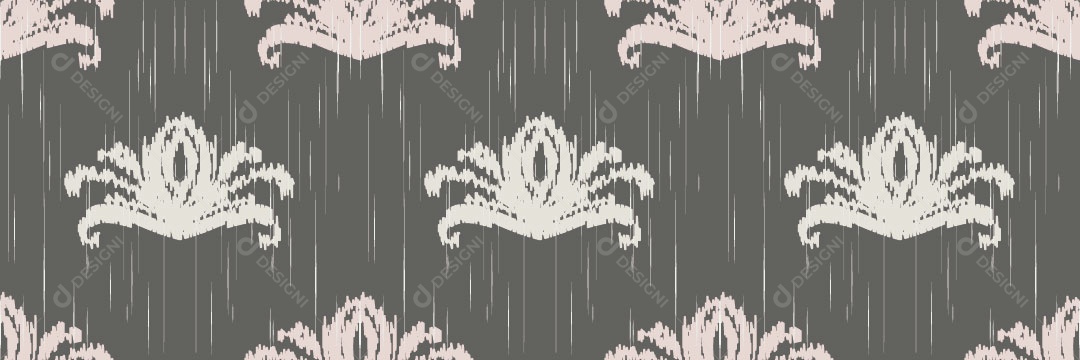 Padrão Tribal Tradicional Estilo Damasco Vetor EPS