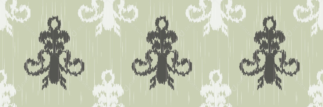 Padrão Tribal Tradicional Estilo Damasco Vetor EPS