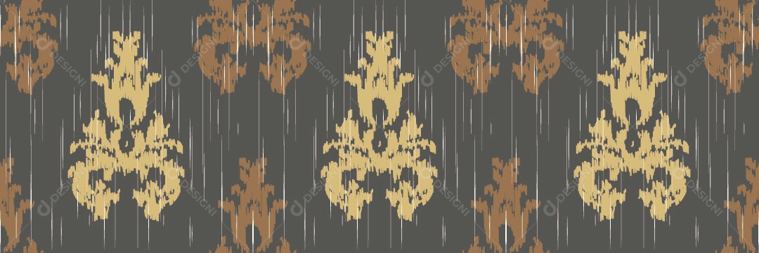 Padrão Tribal Tradicional Estilo Damasco Vetor EPS