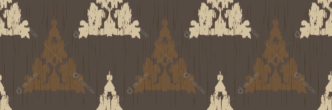 Padrão Tribal Tradicional Estilo Damasco Vetor EPS