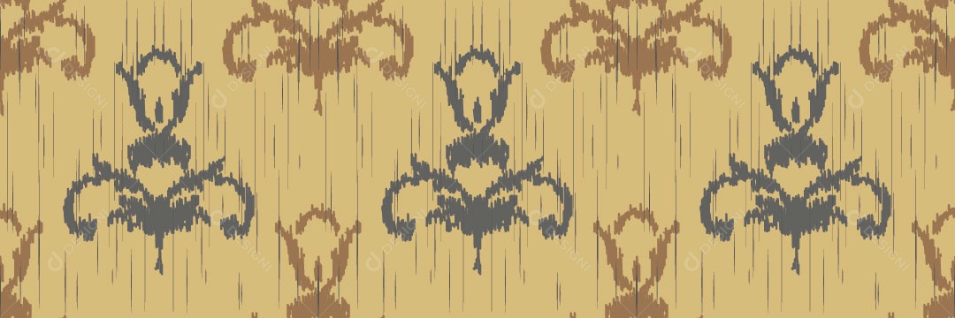 Padrão Tribal Tradicional Estilo Damasco Vetor EPS