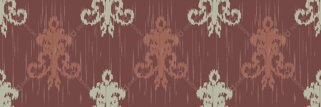 Padrão Tribal Tradicional Estilo Damasco Vetor EPS