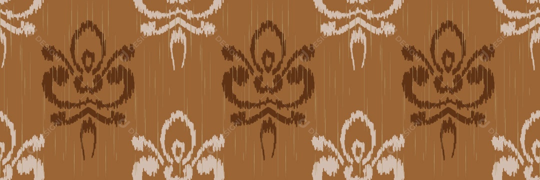 Padrão Tribal Tradicional Estilo Damasco Vetor EPS