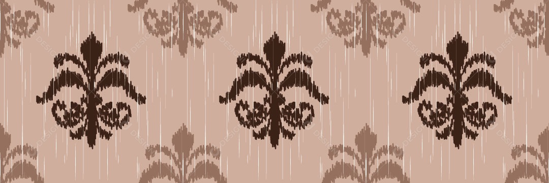 Padrão Tribal Tradicional Estilo Damasco Vetor EPS