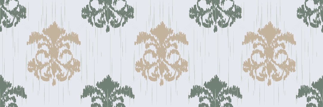 Padrão Tribal Tradicional Estilo Damasco Vetor EPS