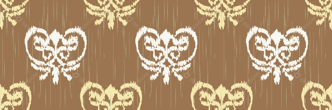 Padrão Tribal Tradicional Estilo Damasco Vetor EPS