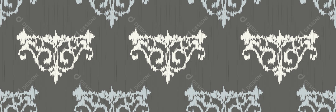 Padrão Tribal Tradicional Estilo Damasco Vetor EPS