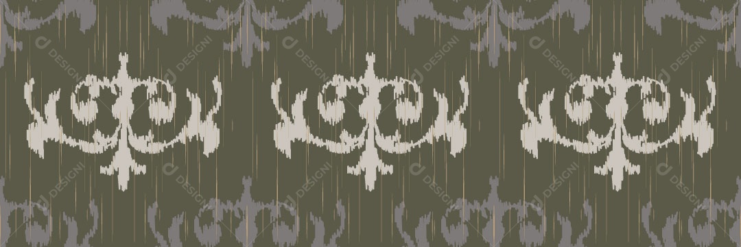 Padrão Tribal Tradicional Estilo Damasco Vetor EPS