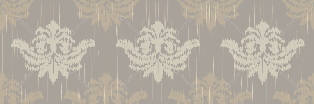 Padrão Tribal Tradicional Estilo Damasco Vetor EPS