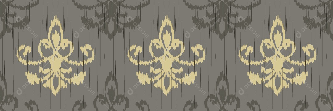 Padrão Tribal Tradicional Estilo Damasco Vetor EPS