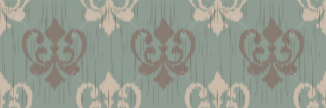 Padrão Tribal Tradicional Estilo Damasco Vetor EPS