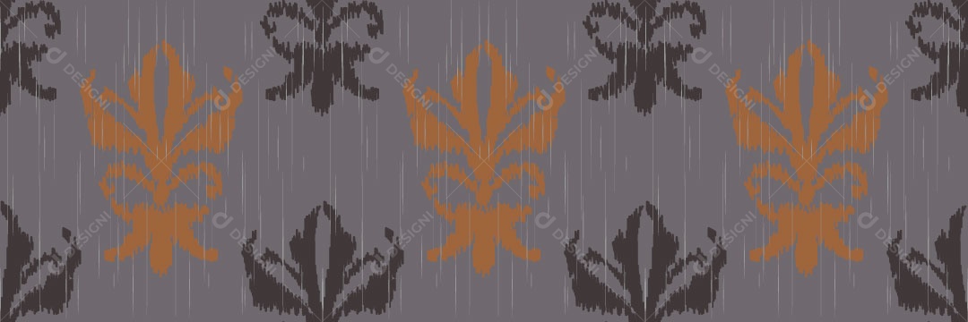 Padrão Tribal Tradicional Estilo Damasco Vetor EPS