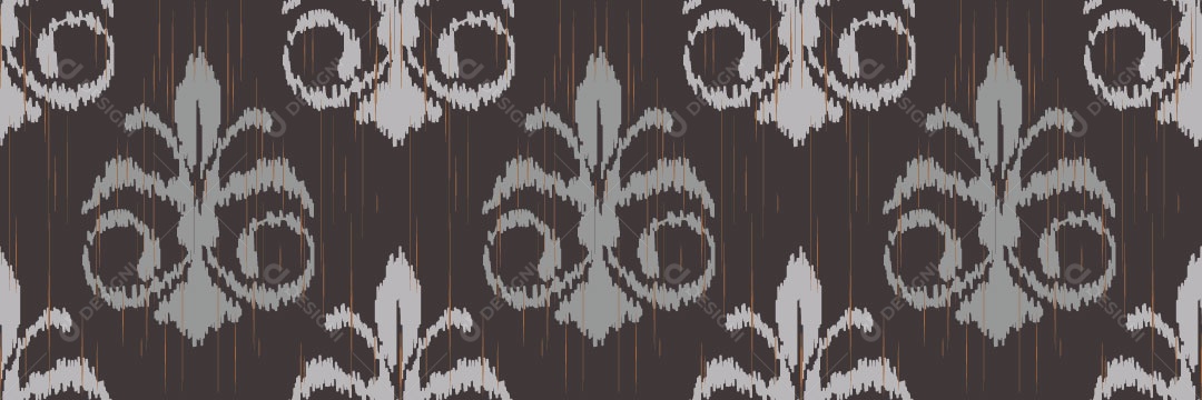 Padrão Tribal Tradicional Estilo Damasco Vetor EPS