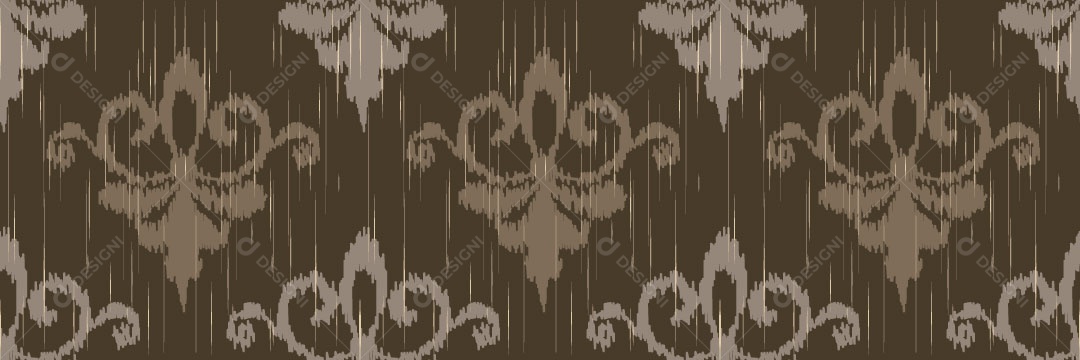 Padrão Tribal Tradicional Damasco Vetor EPS