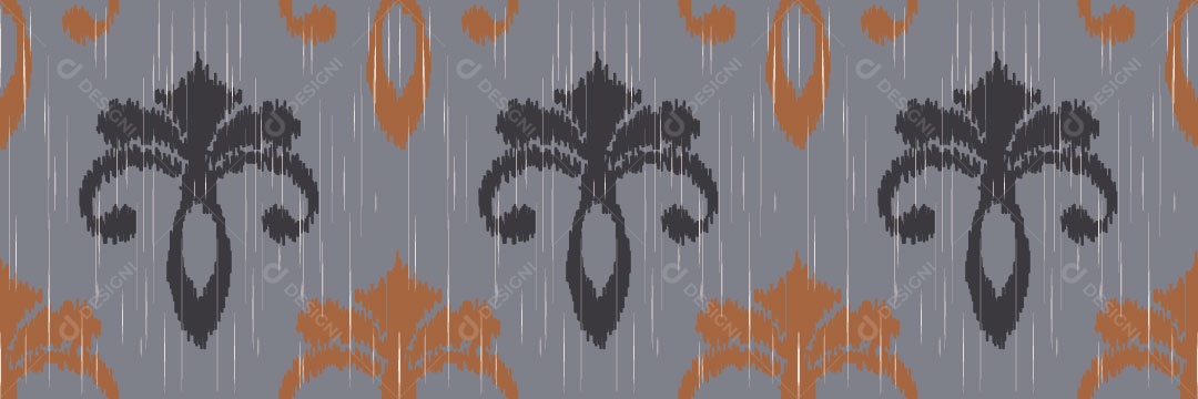 Padrão Tribal Tradicional Damasco Vetor EPS