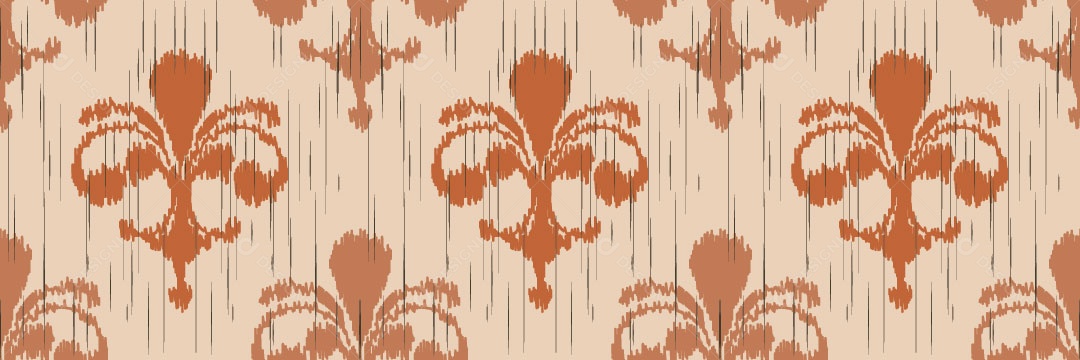 Padrão Tribal Tradicional Damasco Vetor EPS