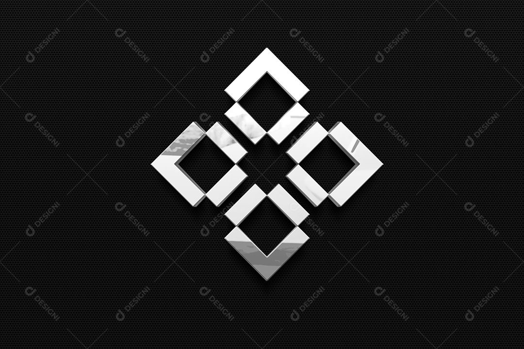 Logo Mockup Fundo Preto PSD Editável