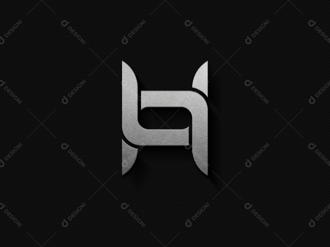 Logo Mockup Prata PSD Editável