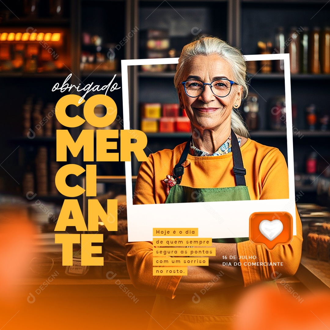 Obrigado Comerciante Social Media PSD Editável