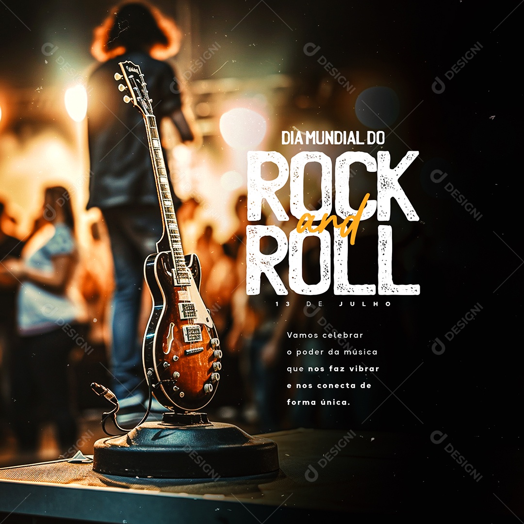 Dia Mundial Rock Social Media PSD Editável