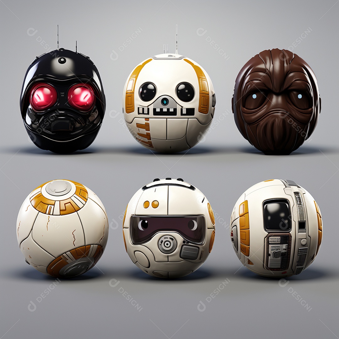 Imagem realista de personagens de guerra nas estrelas