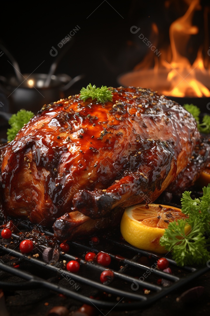 Um delicioso frango grelhado