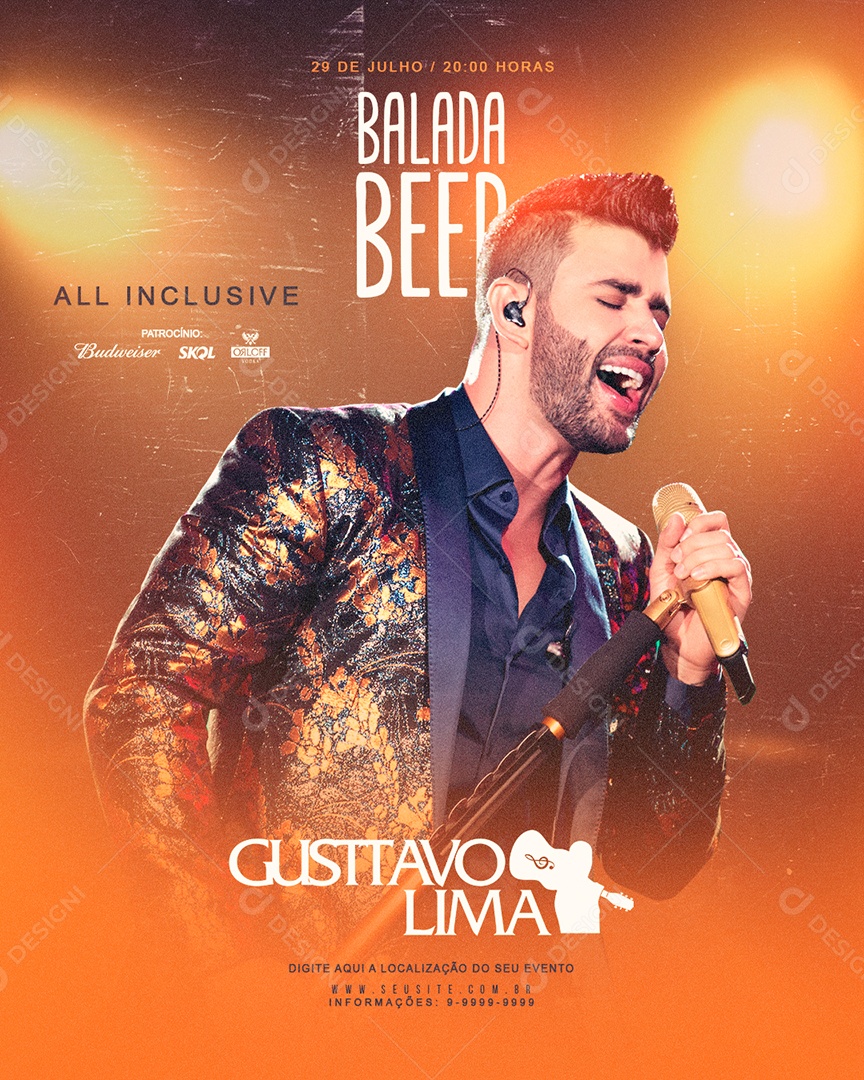Balada Beer Social Media PSD Editável