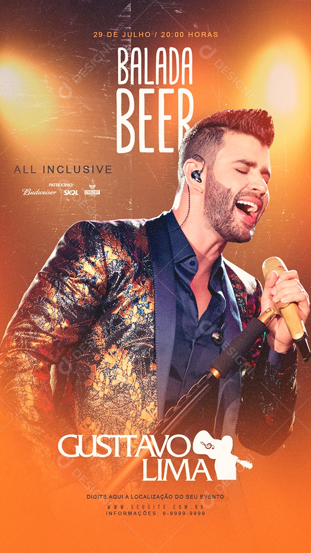 Story Balada Beer Social Media PSD Editável