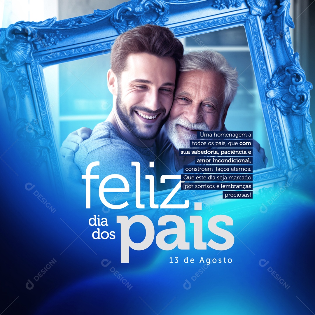 Social Media Feliz Dia Dos Pais Amor Incondicional PSD Editável