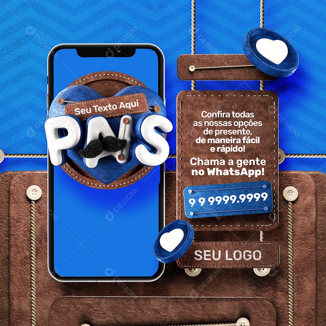 Dia Dos Pais Opções De Presente Social Media PSD Editável