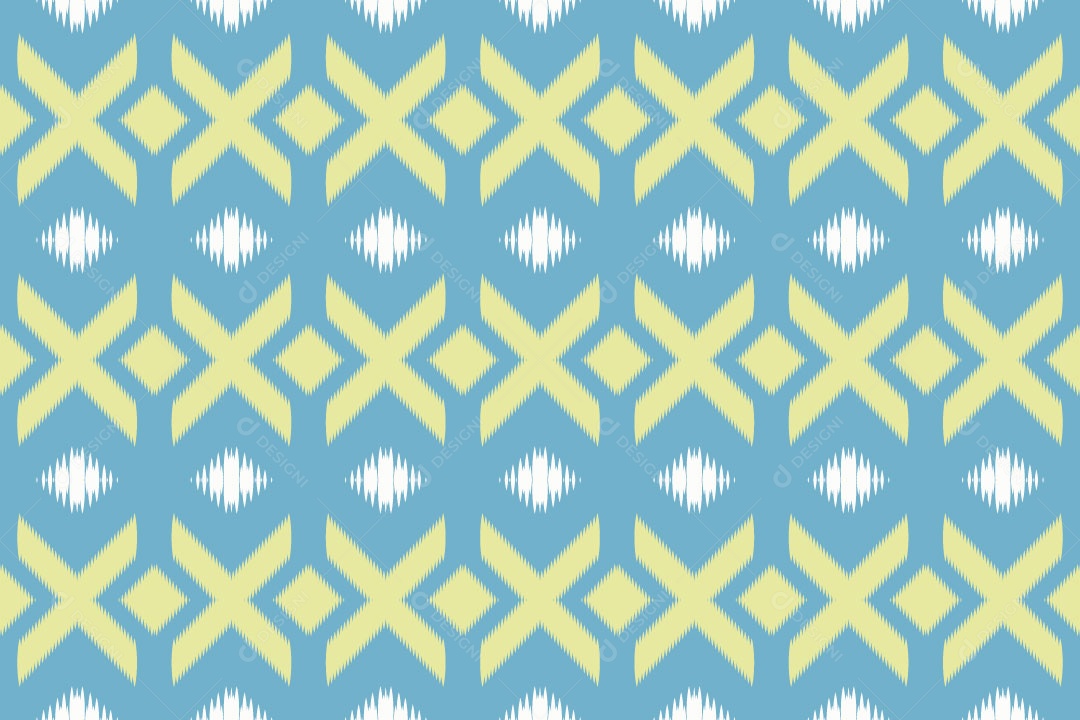 Tribal Tradicional Azul Ilustração Vetor EPS