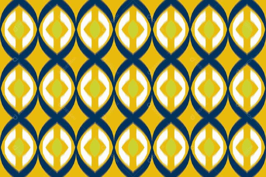 Tribal Tradicional Ilustração Amarelo Vetor EPS