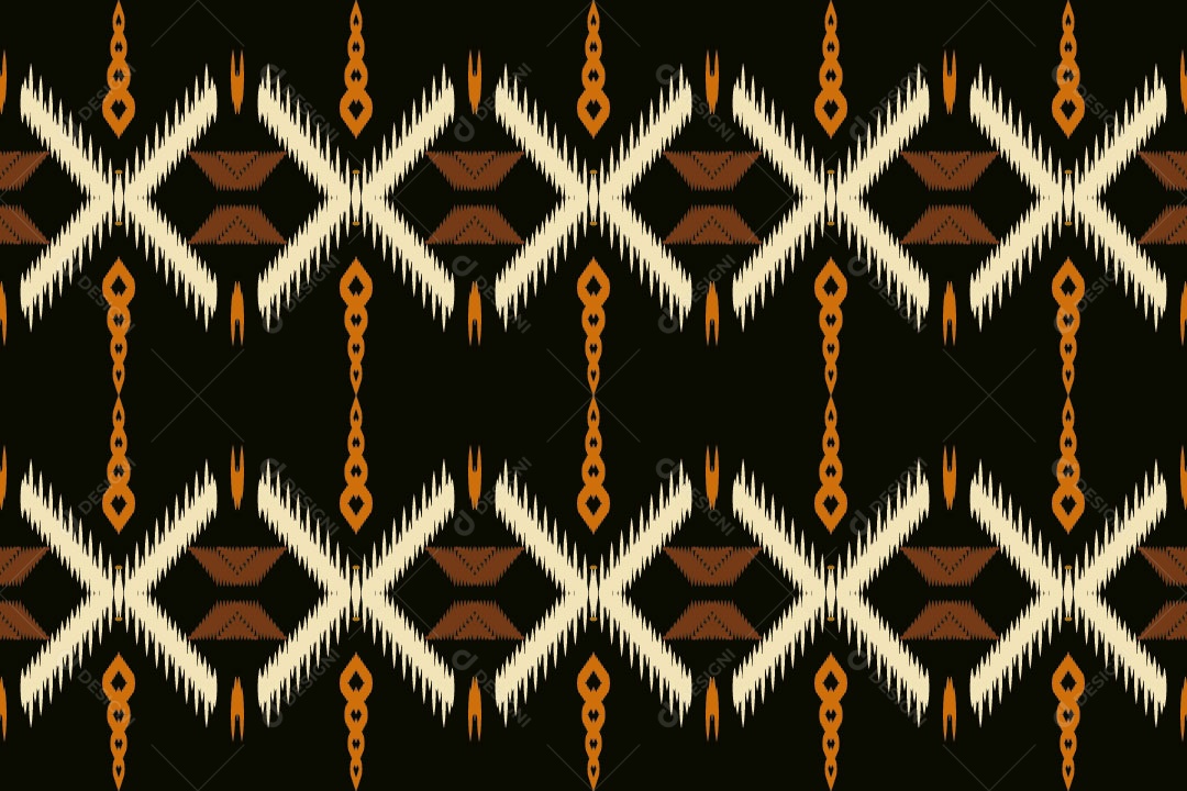 Padrão Tribal Tradicional Preto Vetor EPS