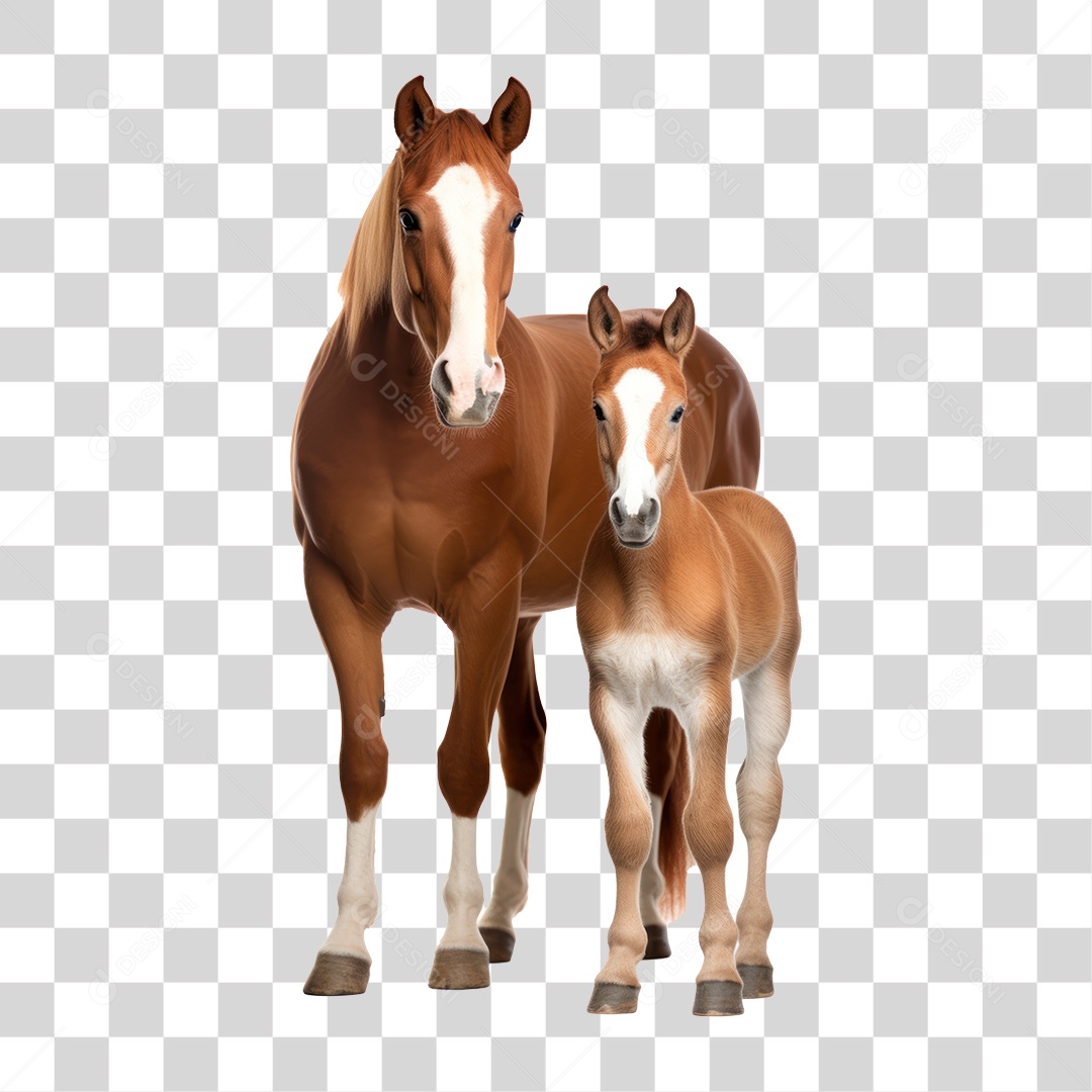 Horse and Puppy Brown Transparent PNG Background