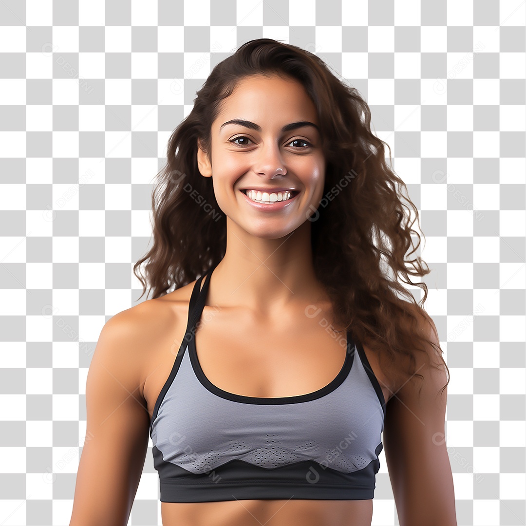 Mulher Morena Personal Trainer Fitness Academia Fundo PNG Transparente