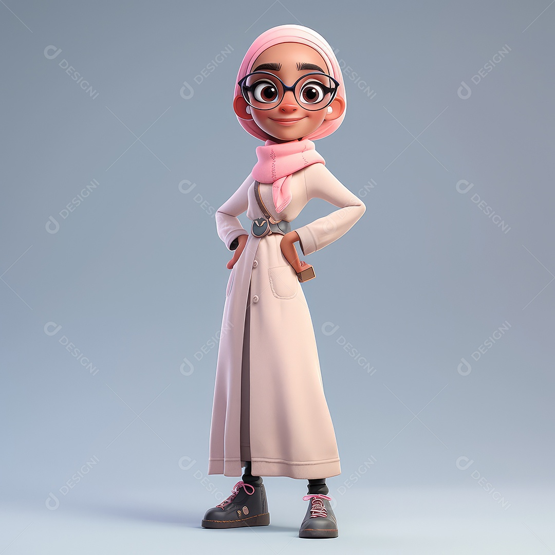 Expressão sorridente do personagem 3D, você é um 3d fofo em fundo mínimo.