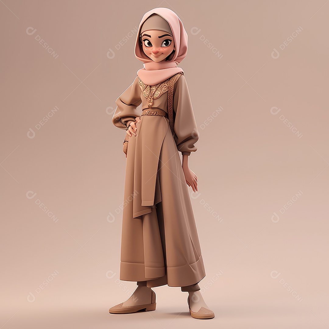 Expressão sorridente do personagem 3D, você é um 3d fofo em fundo mínimo.