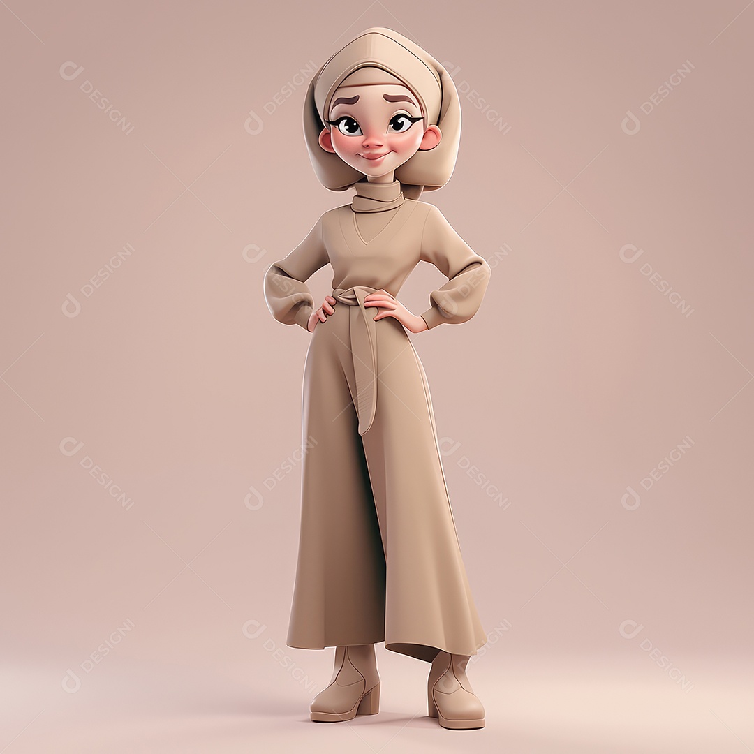 Expressão sorridente do personagem 3D, você é um 3d fofo em fundo mínimo.