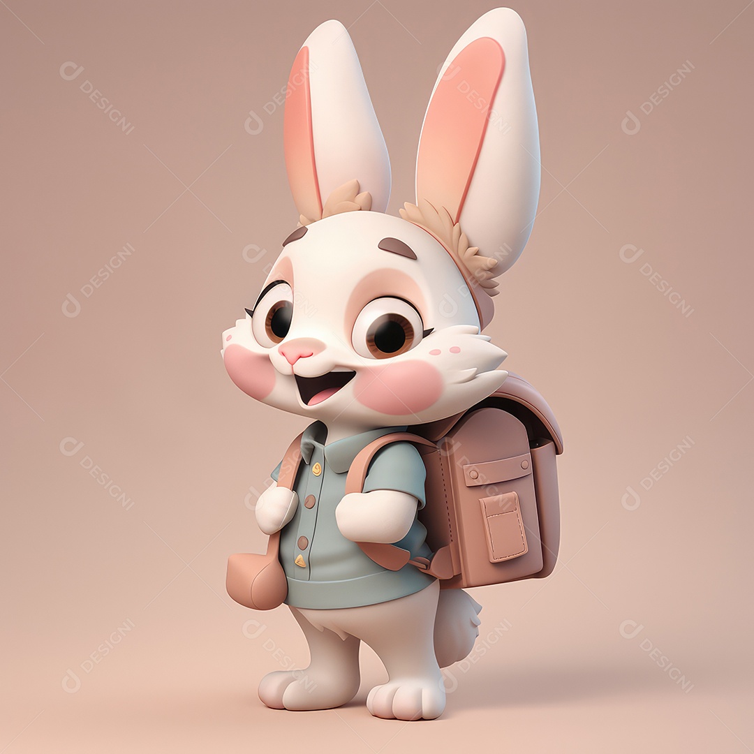 Expressão sorridente do personagem 3D, você é um 3d fofo em fundo mínimo.