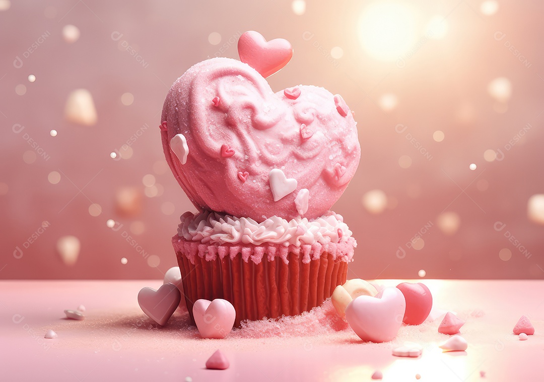 Conceito de amor com um toque reconfortante e doce. Fundo do conceito dos namorados.