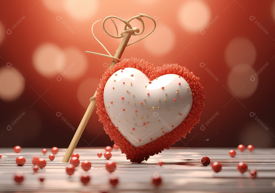 Um conceito doce e centrado no coração que aquece a alma. Fundo do conceito dos namorados.