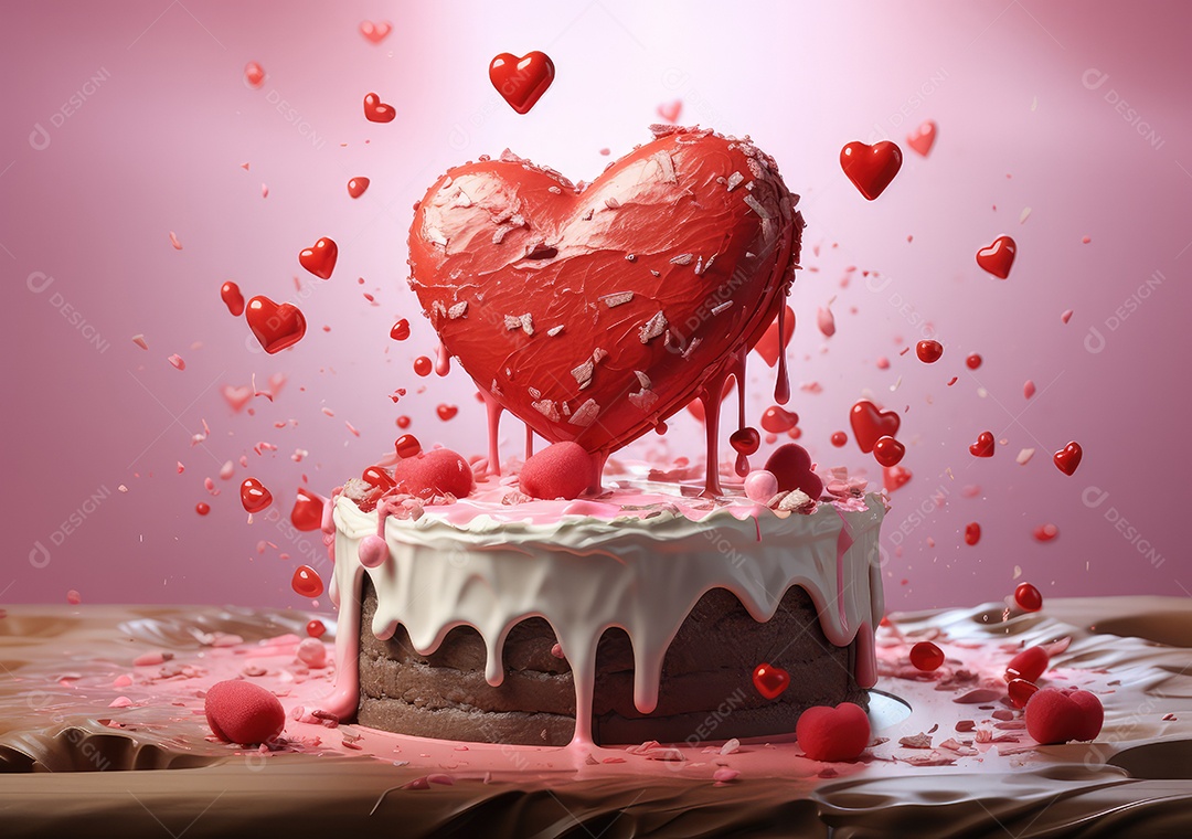 Um conceito doce e centrado no coração que aquece a alma. Fundo do conceito dos namorados.