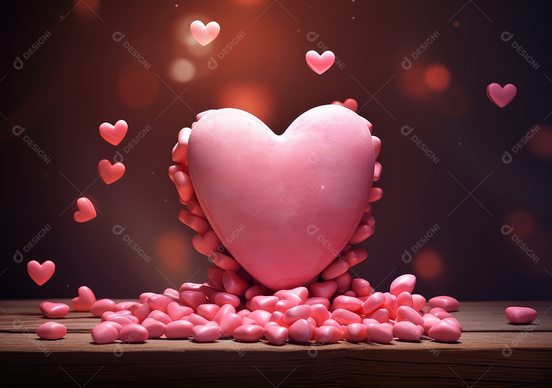 Um conceito doce e centrado no coração que aquece a alma. Fundo do conceito dos namorados.