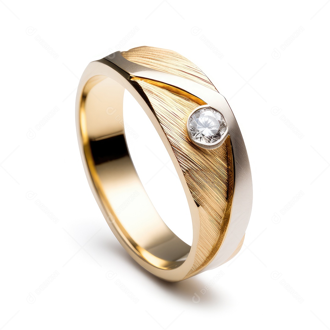 Belo design de anel. anéis de noivado de casamento com diamantes em fundo branco isolado.