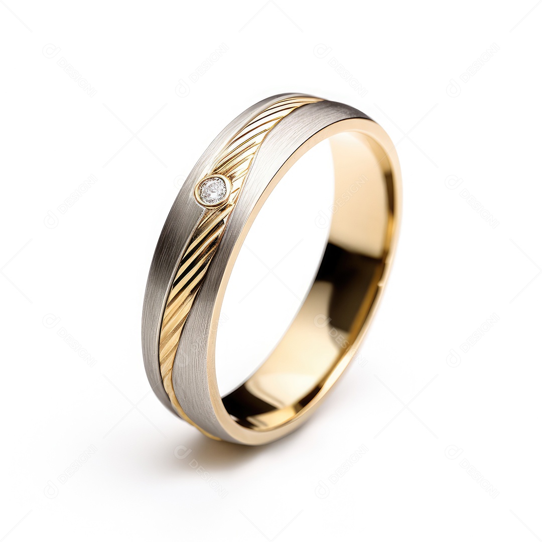 Belo design de anel. anéis de noivado de casamento com diamantes em fundo branco isolado.